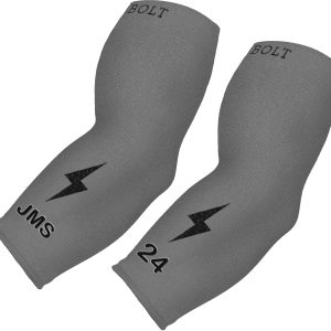 Personalized BRUCE BOLT Graduated Compression Premium 3/4 Arm Sleeve - GREY