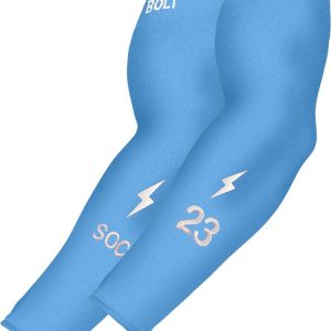 Personalized BRUCE BOLT Graduated Compression Premium Arm Sleeve - BABY BLUE