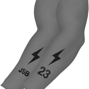 Personalized BRUCE BOLT Graduated Compression Premium Arm Sleeve - GREY