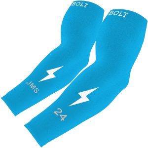 Personalized BRUCE BOLT Graduated Compression Premium Arm Sleeve - MIAMI BLUE