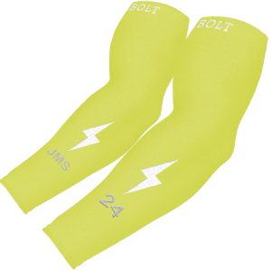 Personalized BRUCE BOLT Graduated Compression Premium Arm Sleeve - NEON YELLOW