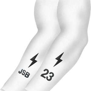 Personalized BRUCE BOLT Graduated Compression Premium Arm Sleeve - WHITE