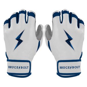 PREMIUM PRO CHROME Series Short Cuff Batting Gloves - NAVY