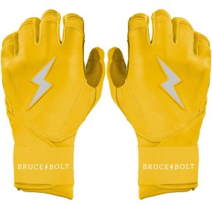 PREMIUM PRO Long Cuff Batting Gloves - YELLOW